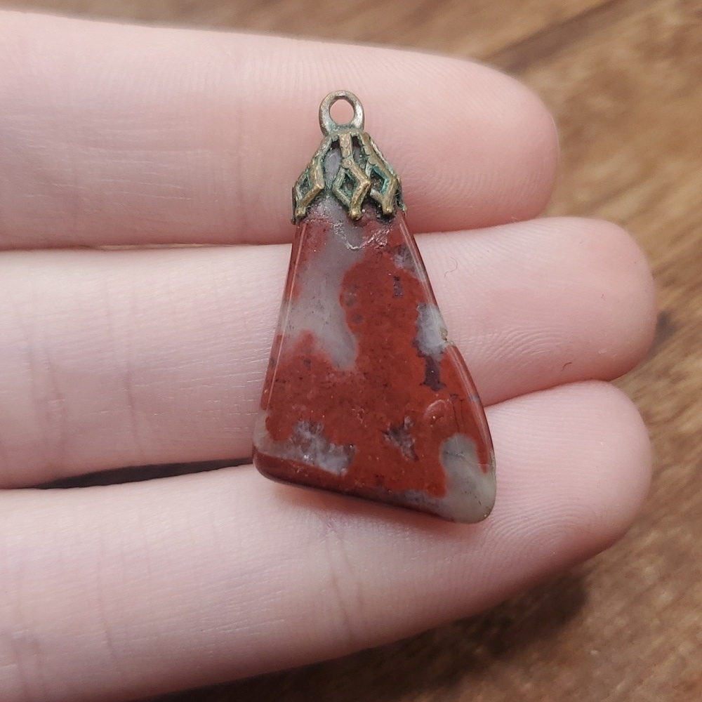 Red jasper stone‎ pendant